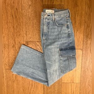 Denim Forum Sky Blue Cargo Jeans